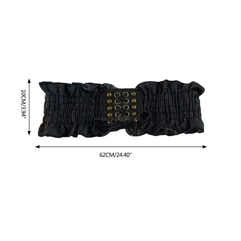 Elastic Corset Waist Belt Peplum Belt Lace Up Waistband Denim Elastic Belt Waist Cincher Belt Stretchy Belt For Dresses