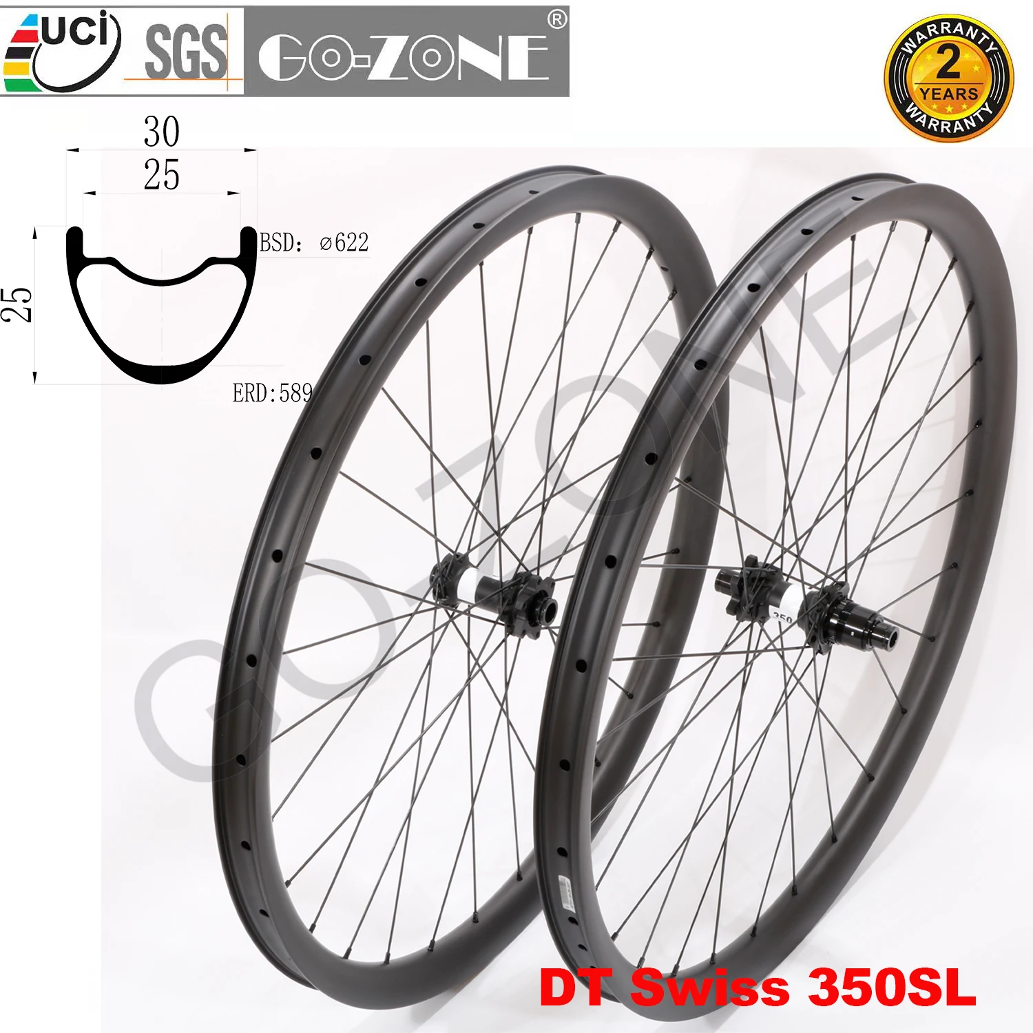 Комплект колес для горного велосипеда Carbon MTB 29 UCI Quality DT Swiss 350SL 30x25 мм колеса