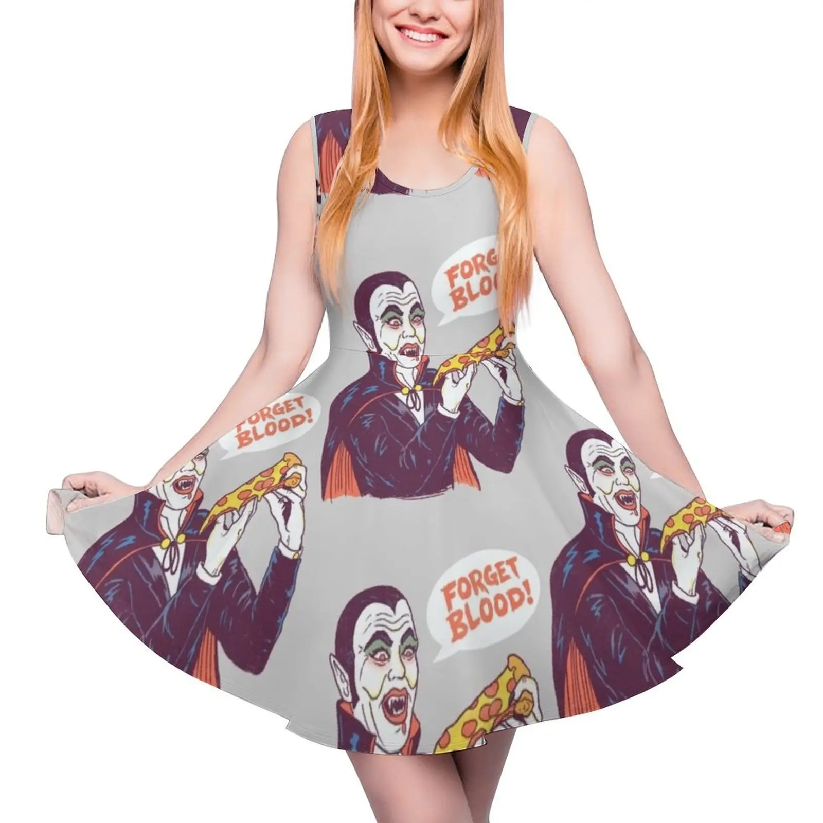 

Vampizza Round Neck Dress Women's summer skirt summer dress daily womens clothing