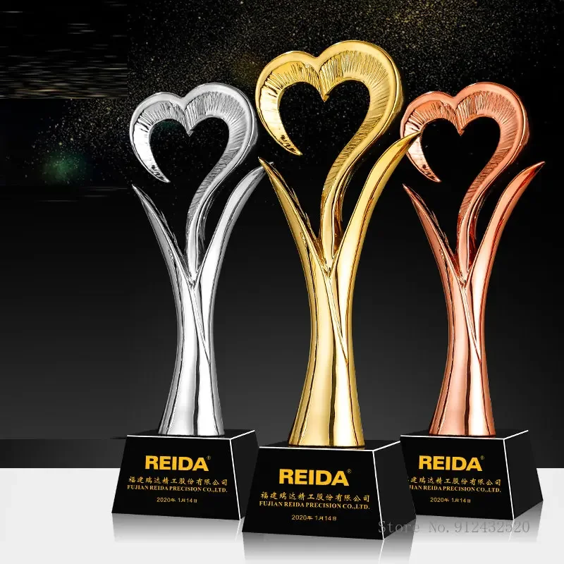 Customized Crystal Gold/Silver/Copper Creative Resin Trophy, Character Event Souvenir Home Decoration Crown Trophy Gift Box, 1Pc