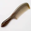Natural Horn Massage Comb Round Fine Tooth Anti-Static Hair Straighter Curl Combs with Handle 5