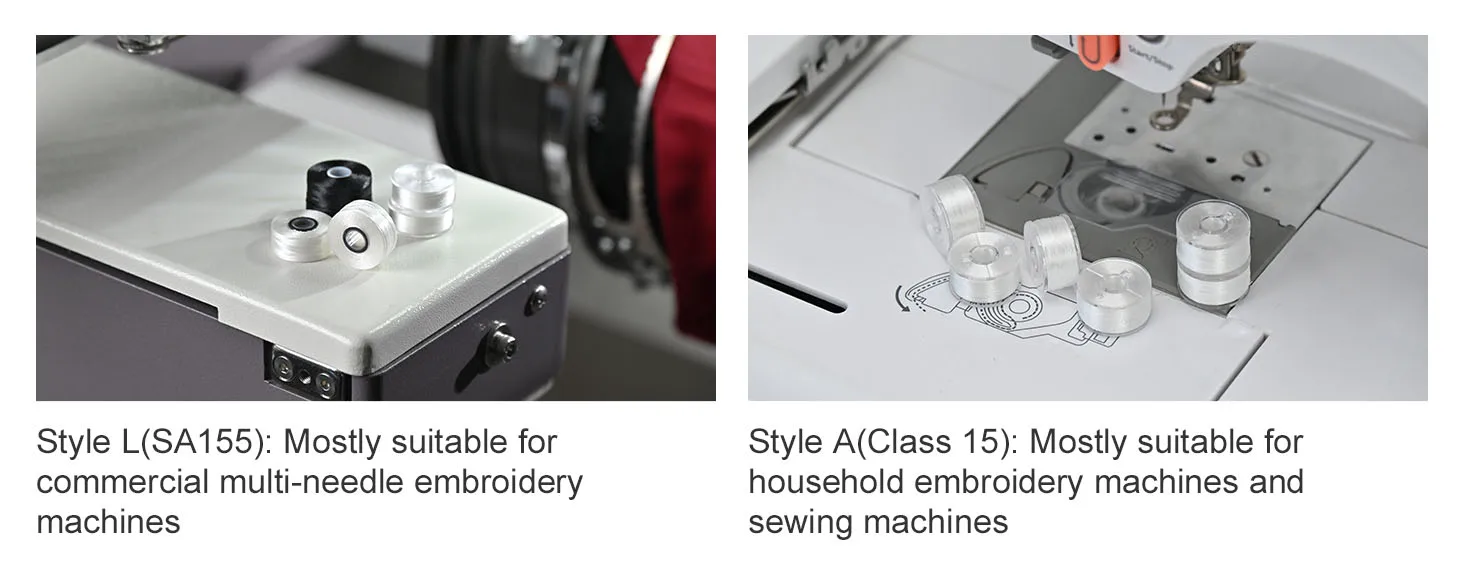 Description Picture 3 of itemRICHWORD Selected 144Pcs Prewound Bobbins L Size 70D/2 and 75D/2(60WT) for Sewing and Embroidery Machine Bobbins Threads