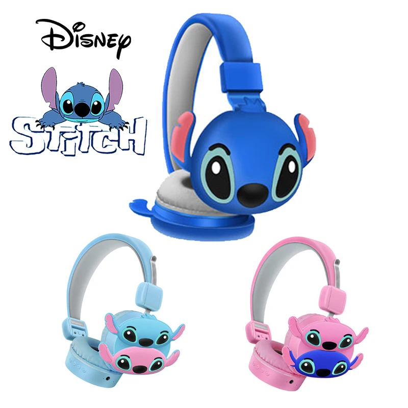 Hot Sale Enfants Adultes Dessin Animé Stitch Shape Jouet Casque de jeu  monté sur la tête Casque Stéréo Stitch Écouteurs sans fil Casque