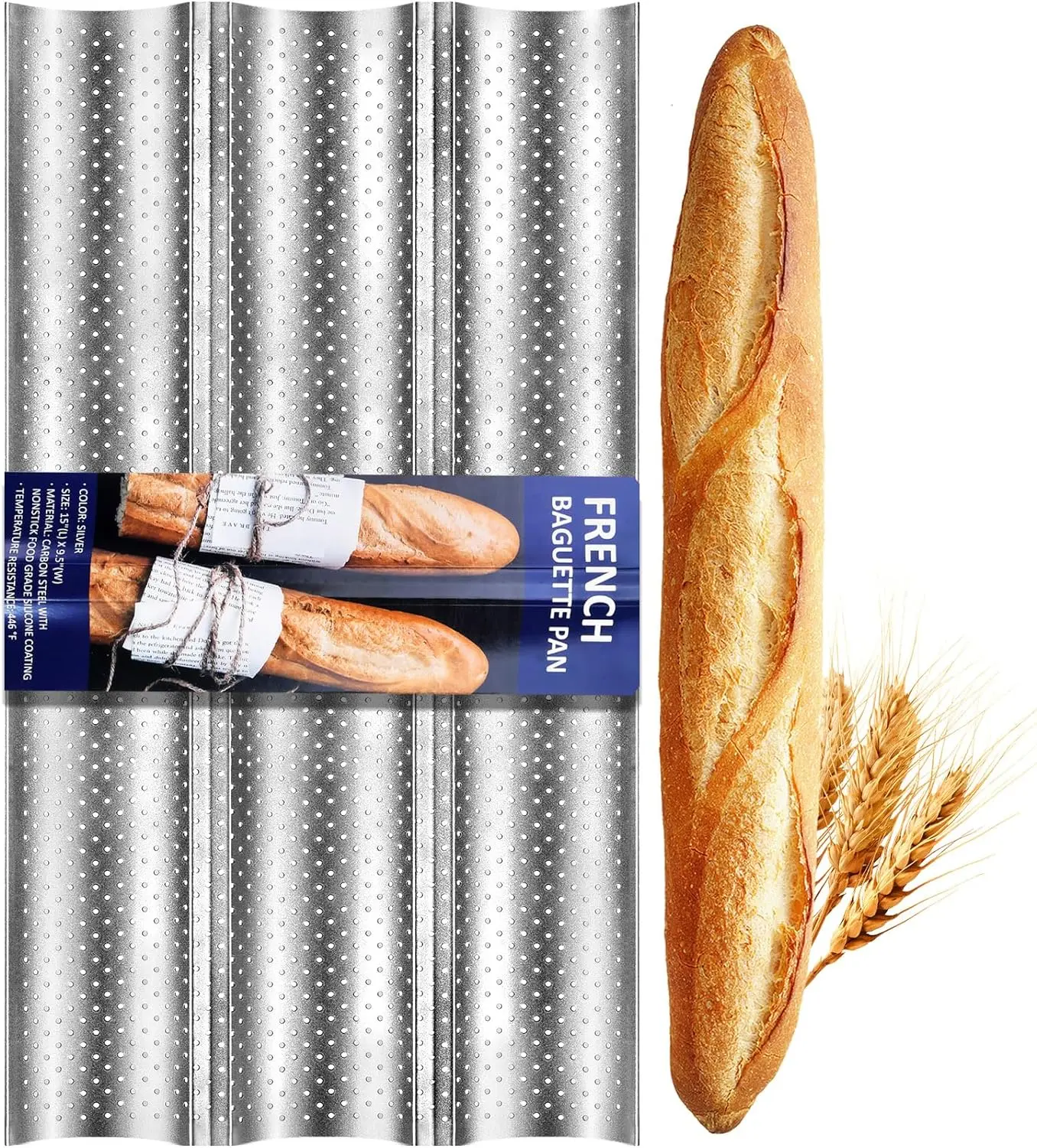 French Bread Pan Nonstick Baguette for Sticks Baking Pastry Tools