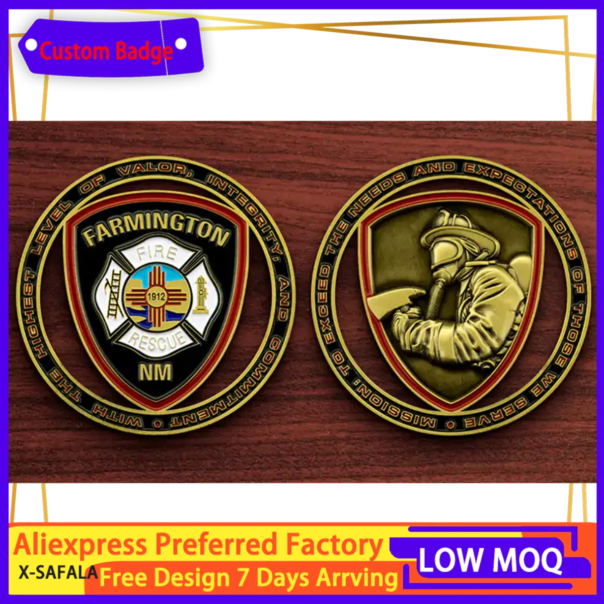 

Пожарная служба солдат армия 3D индивидуальный значок вызов монета оптовые производители