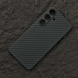 Luxury Magnetic Aramid Fiber Carbon Phone Case with Magsafe Compatibility - Galaxy S25 Plus (Black(No Mag))