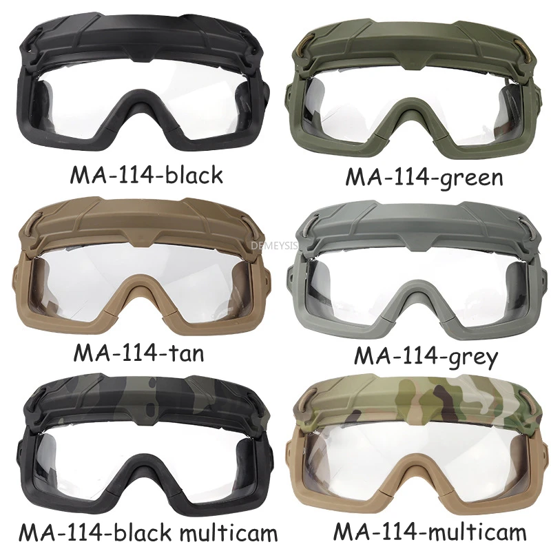 Tactical Safety Goggles Eye Protective Glasses for Airsoft Paintball Shooting Hiking CS Game Head or Helmet Wearing, safety goggles,tactical goggles,shooting glasses