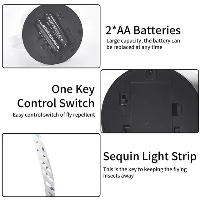 Kültéri Konyhai Légyriasztók Rajongó Légypusztító Tartsa Távol Legyek Hibákat Az Élelmiszer -Háztartási Kártevőirtók Asztali Ventilátorától - Image 5