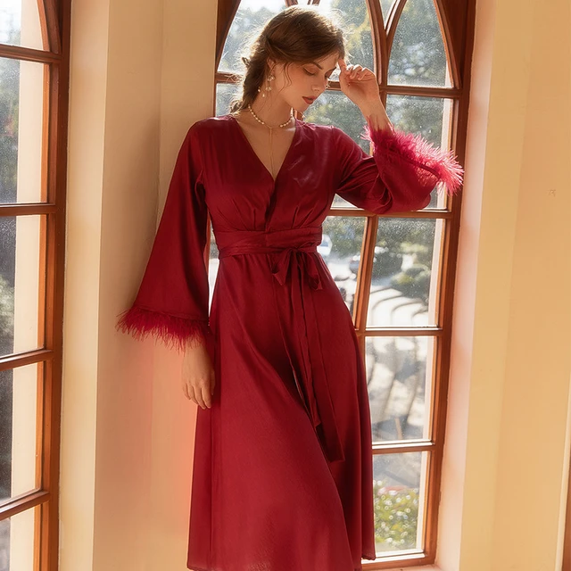 Indulgence Silk Robe - Luxury Silk Robe | Satin dress long, Women silk robe,  Satin dressing gown