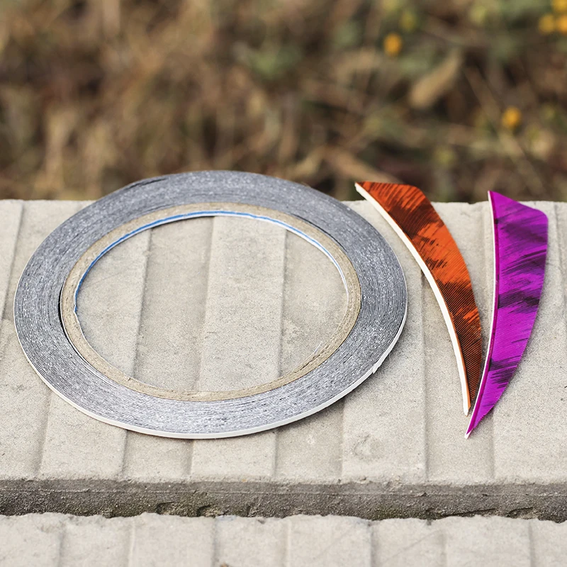 2 Roll 10m  Archery Fletching Tape Double Side DIY Quill Hunting Tools Sticky Feather Adhesive Double-sided Adhesive 2