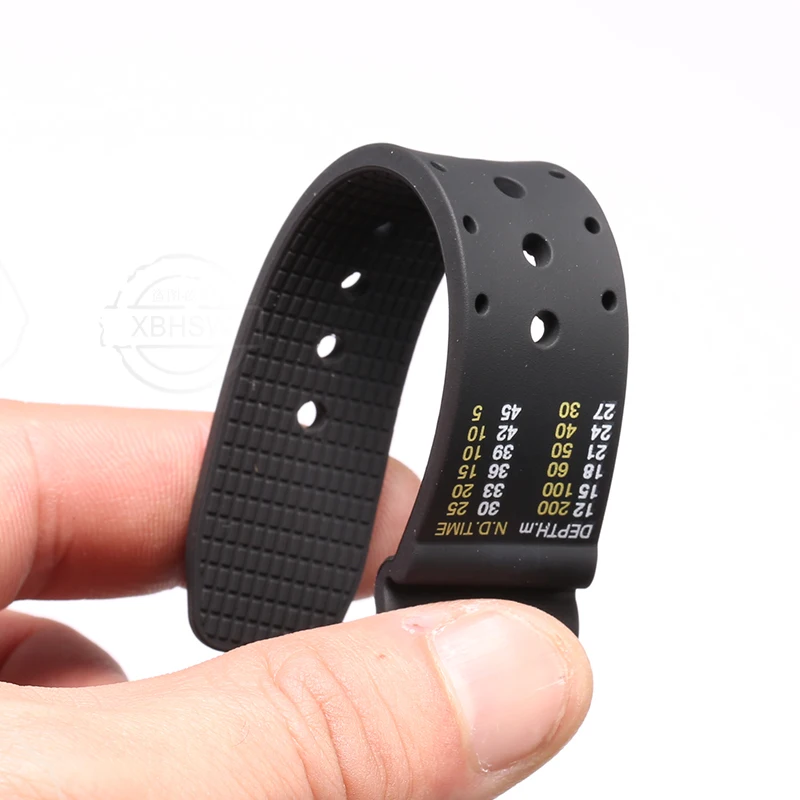 Men's Soft Silicone Sport Watch Band - Waterproof Rubber Strap with Steel Loop Bracelet