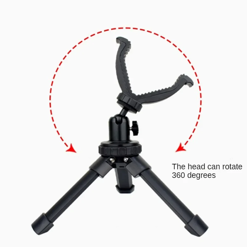 Shooting Rest Tripod Durable Adjustable Height Rifle 360 Degree Rotation V Yoke Stand Portable Aluminum Construction For Target