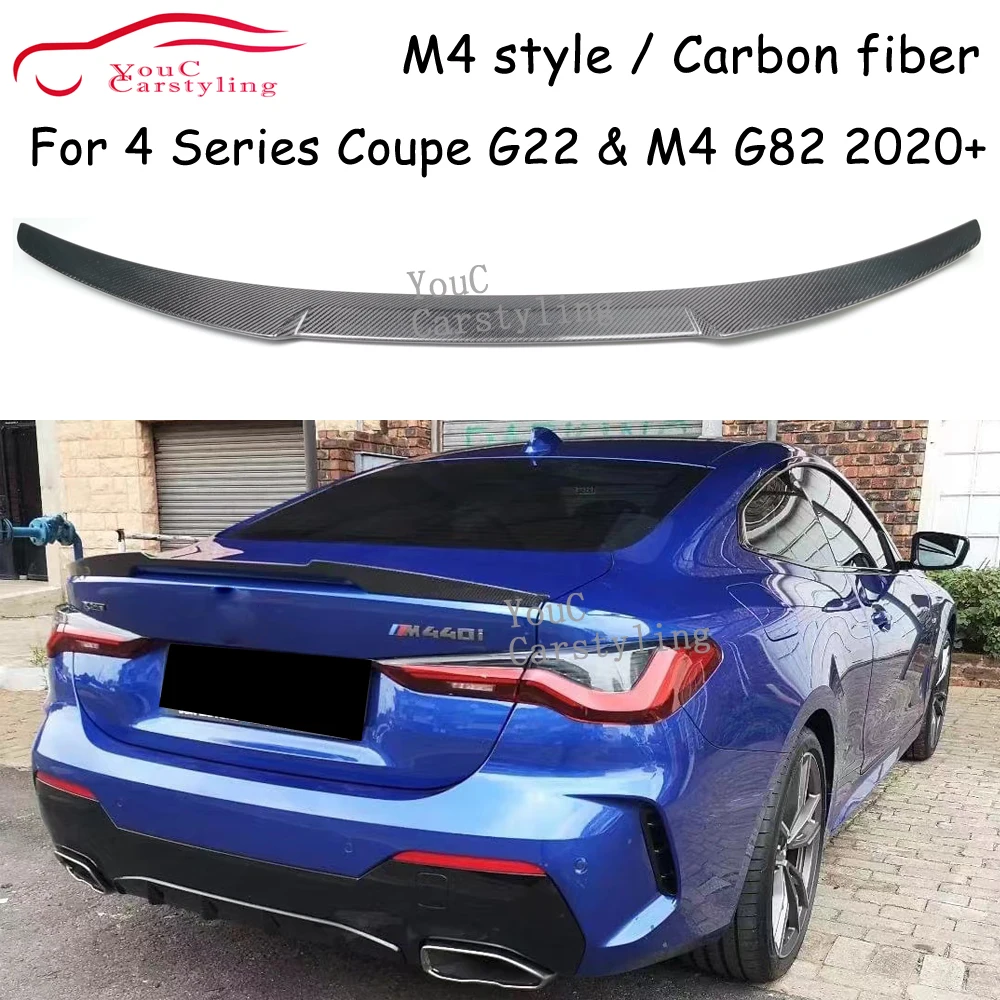 

M4 Style Carbon Fiber Spoiler Wing For BMW 4 Series G22 M4 G82 420i 430i M440i M440d 2020+ Trunk Wing Spoiler Car Styling