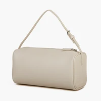 Matna-Mini sac à main en cuir véritable pour femme, cuir de veau entièrement grainé, sacs à bandoulière en forme de tonneau, sangle initiée 6