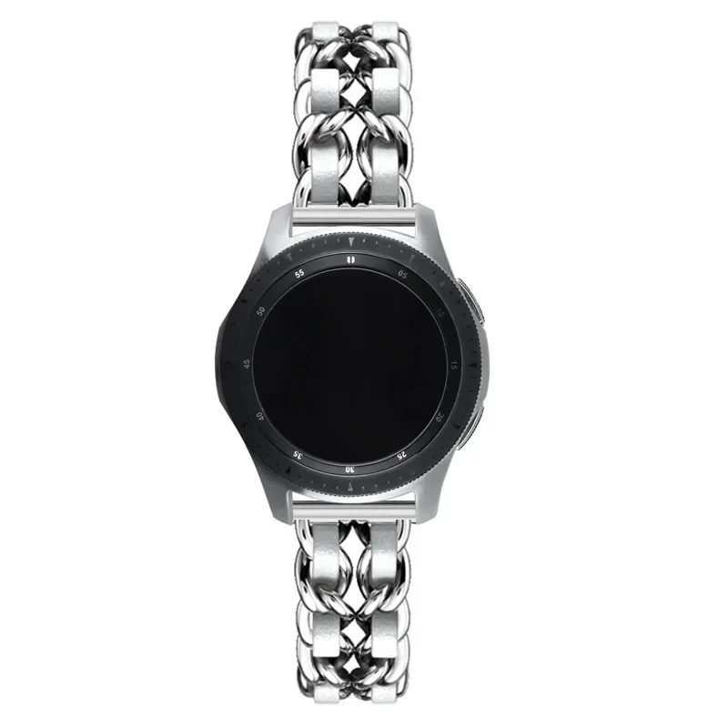 Luxurious Leather and Metal Watch Bracelet - 20mm/22mm Band