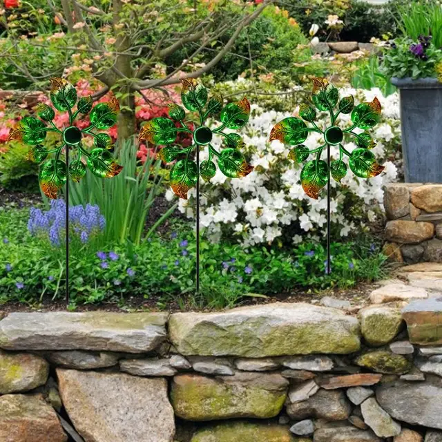 Vas Szélmalom Kerti Modern Kültéri Gyep Gyepen Dísz Szélmalmok Dekorációk Az Udvarkerthez Kívül - Image 4