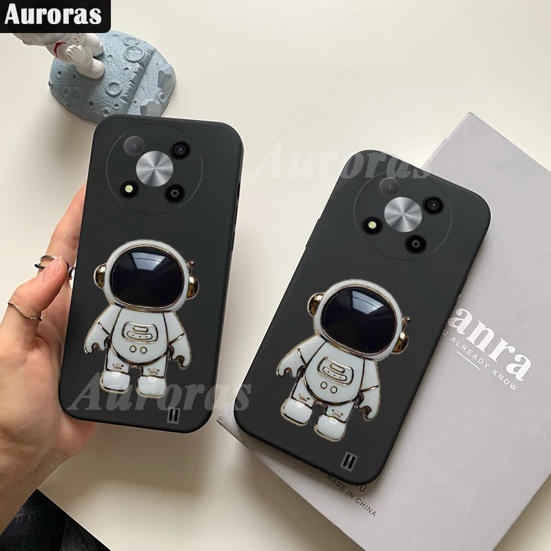 Auroras Per Custodia Zte Blade A73 5G Con Cavalletto Astronauta Guscio In Silicone Liscio Per Zte Blade A71 A72 5G Cover Fundas