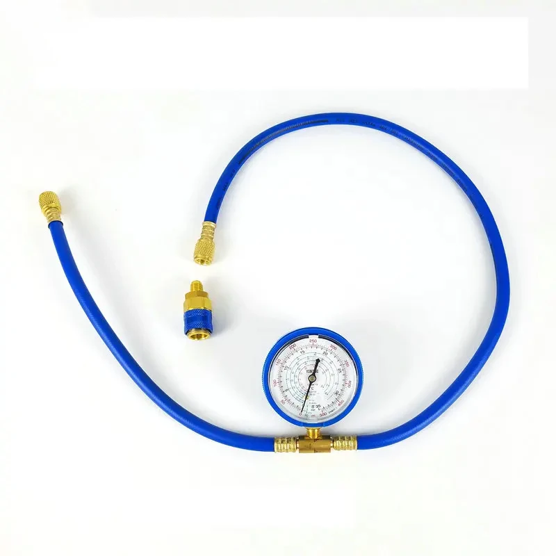 R134a R22 R410a R404a Kältemittel Lade Schlauch mit Manometer Aufladen Mess Werkzeug