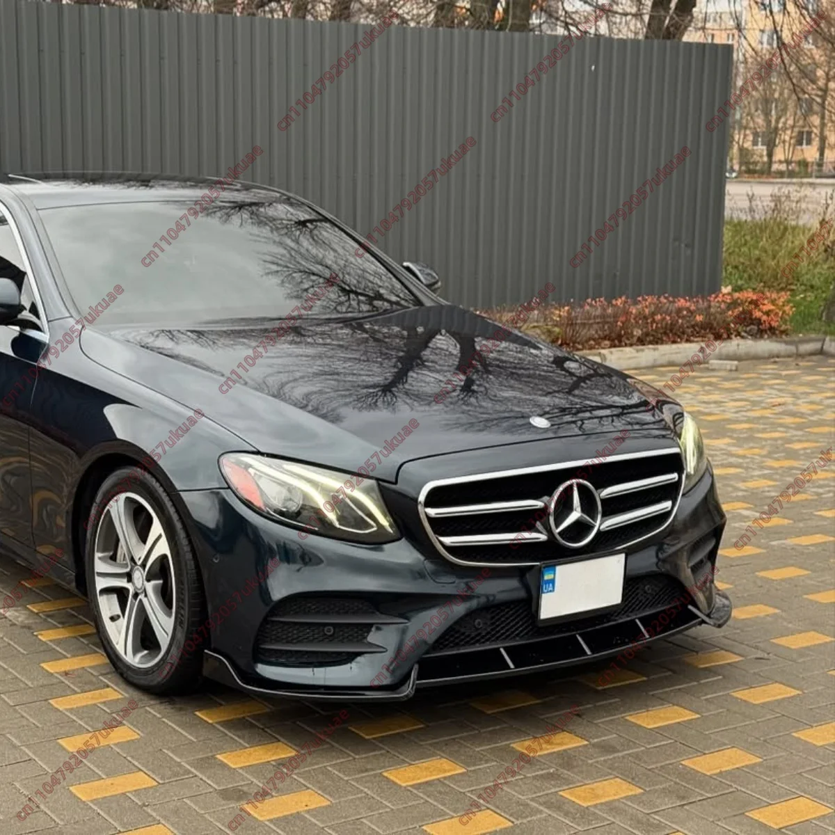 메르세데스 W213 S213 C238 A238 AMG 라인 2016-2020 프리페이스리프트 ABS 커버 바디킷 튜닝 액세서리용 프론트 범퍼 립 스플리터