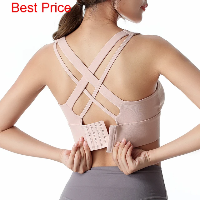 50Pcs 2020 New Cross Back Sports Bra Back Adjustable Non Steel