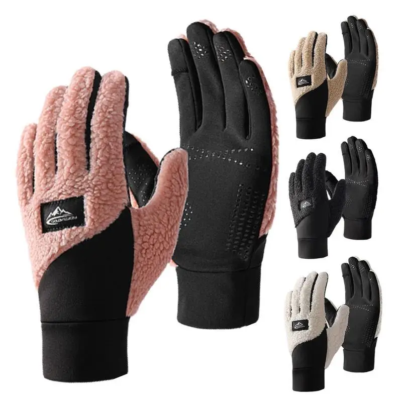 

1 pair Women Gloves Autumn Winter Warm Mitts Full Finger Mittens Women For Outdoor Sport Driving Cycling Female Gloves Screen