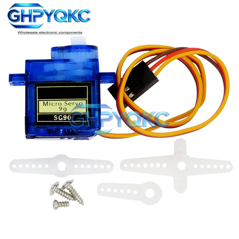 GHPYQKC SG90 9G Micro Digital Servo Motor 180/360Degree Fixed-Wing Gear Servo Motor for Rc Helicopter Toy Airplane Aircraft image 1