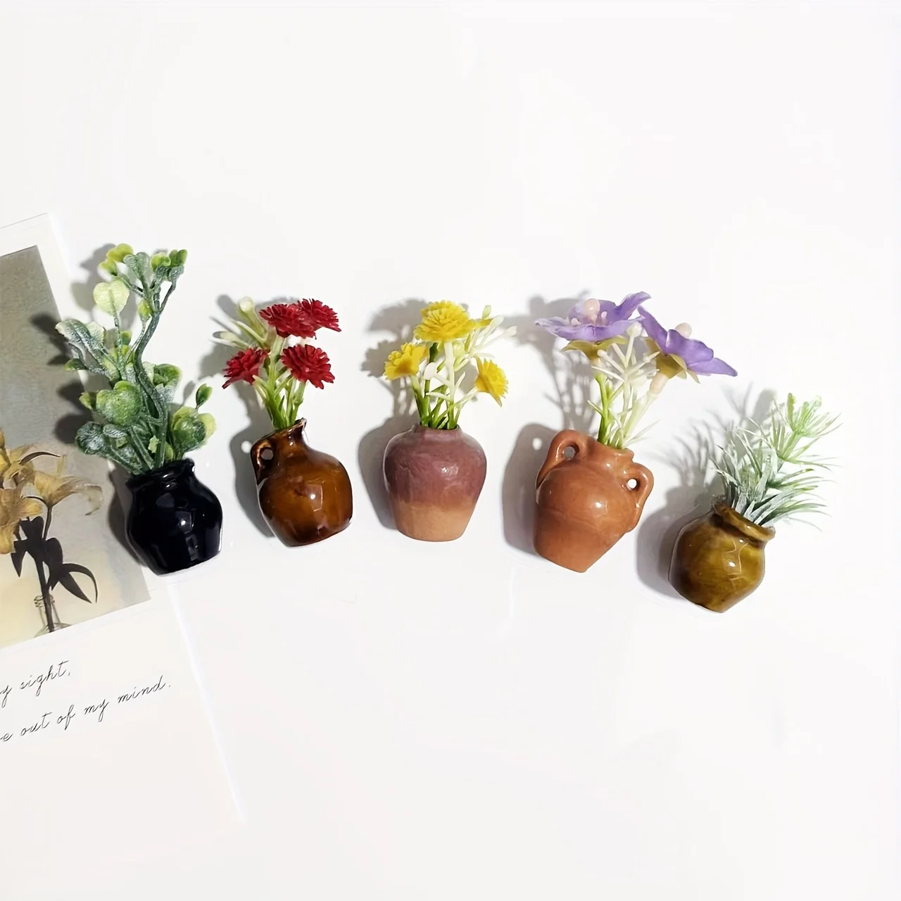 Mini Ceramic Vase Refrigerator Sticker Creative 3D Stereo Home Decoration Magnet