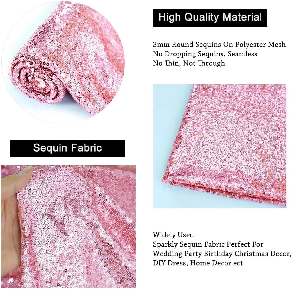 Sparkling Sequin Embroidered Mesh Fabric for Elegant Decor & Fashion