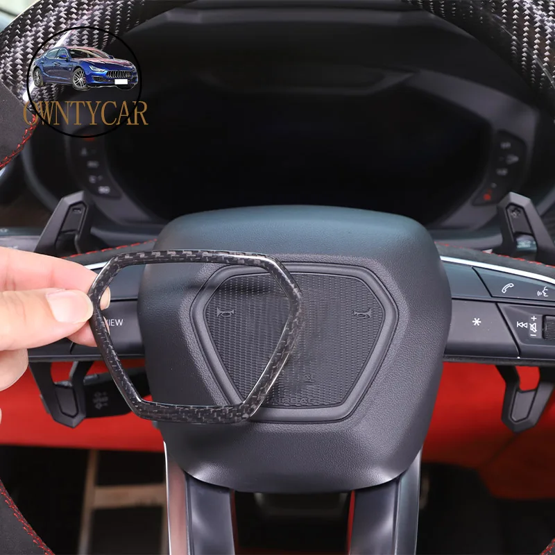 

Чехол на руль автомобиля из углеродного волокна для Lamborghini URUS 2018 2019 2020 2021