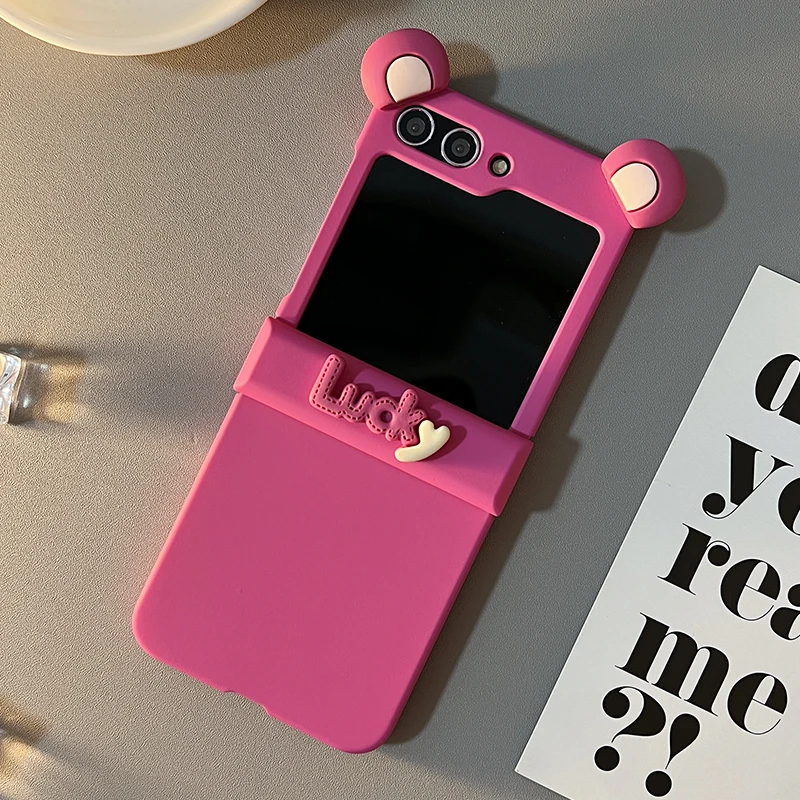 Adorable Lucky Hinge Phone Case with Cute Ears Design