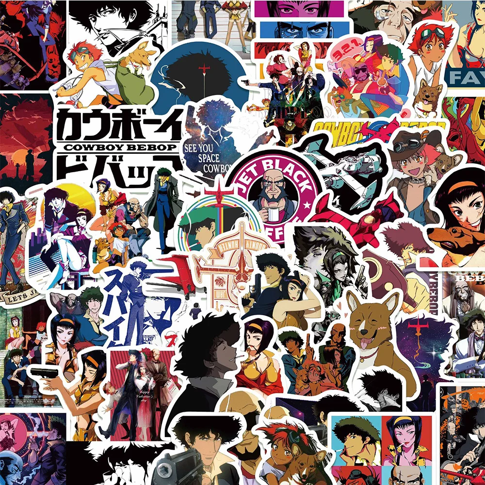 10 30 50pcs Anime Cowboy Bebop Stickers For Kids Diy Skateboard Laptop 