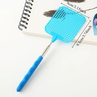 1pc Telescopic fly swatter manual plastic stainless steel rod with long rod mosquito swatter home sharp tools 2