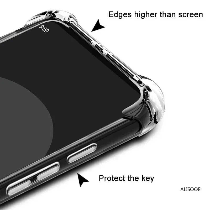 Ultra Thin HD Clear Soft Shockproof Transparent Phone Case