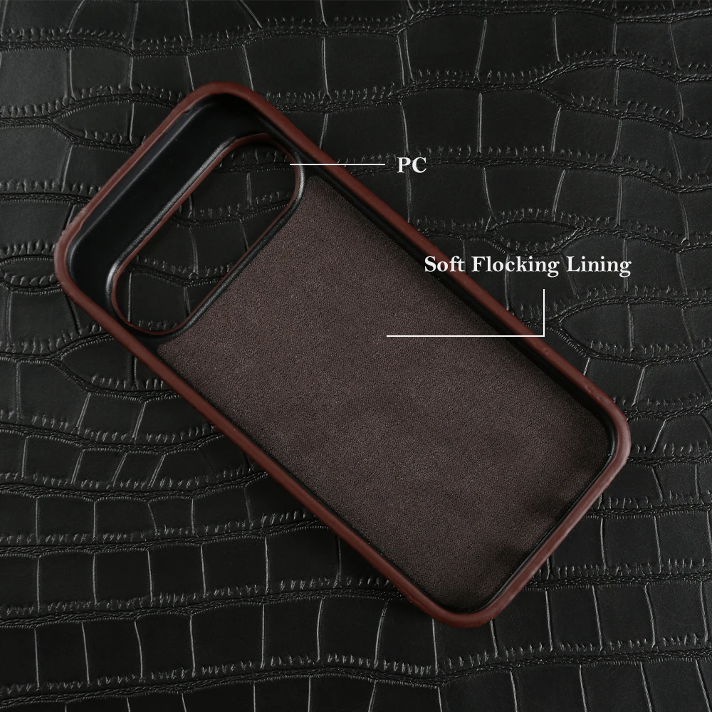 Luxury Magnetic Leather Phone Case with Shockproof Back Cover and Magsafe Compatibility