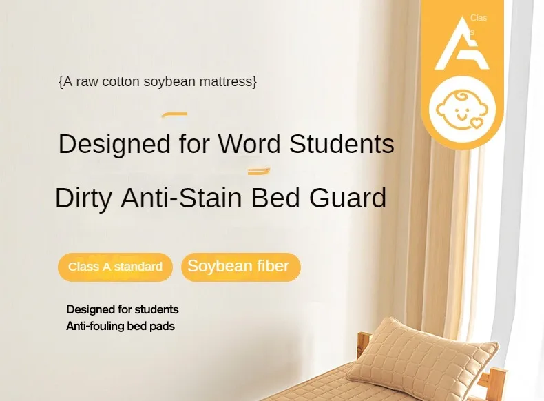 Description Picture 2 of item2024 New Soild Thin Mattress Topper Mattress 1pc 80/90/100/120/150/180/200cm lightweight breathable and machine washable