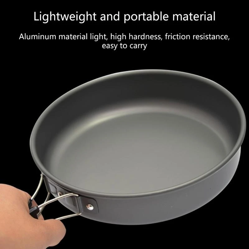 Nonstick 캠핑 프라이팬 휴대용 빠른 가열 Skillets 하이킹을위한 접이..