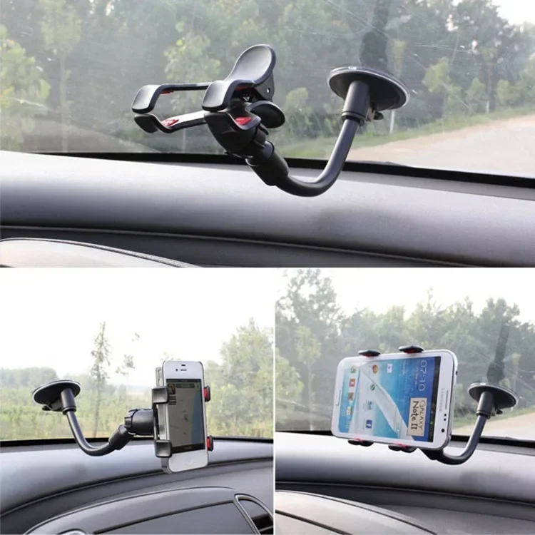 360° Rotating Car Phone Holder Universal Windshield Dashboard Mount Cellphone Stand GPS Phone Flexible Bracket Auto Accessories