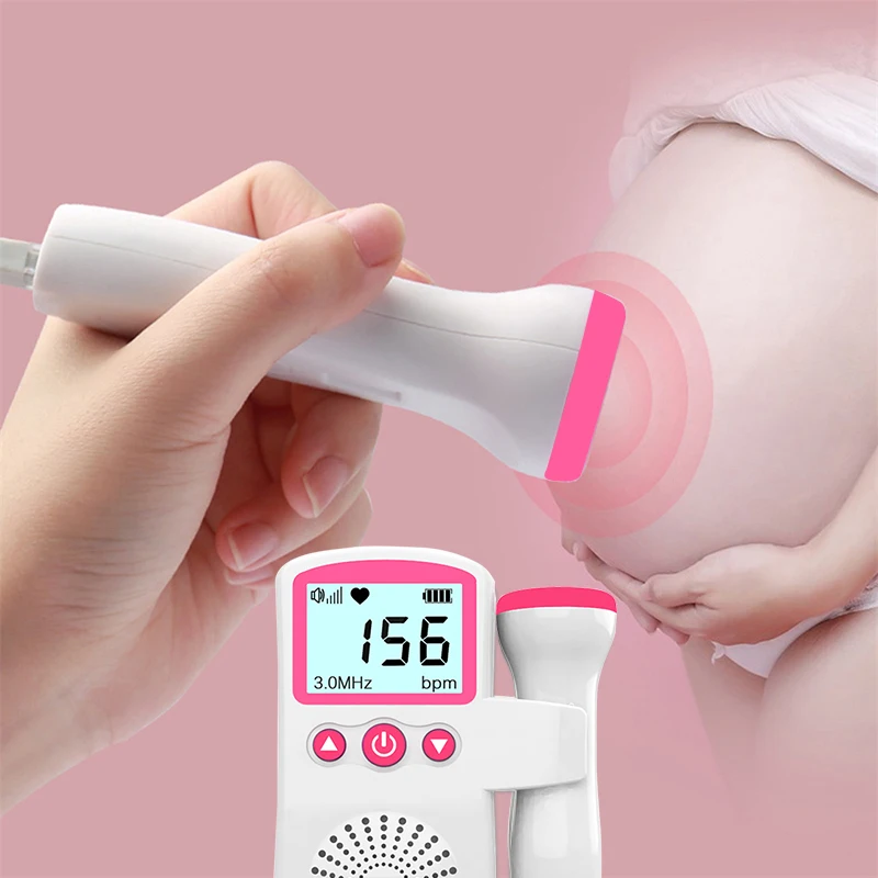 Portable Monitor Fetal Doppler Detector Household Sonar Ultrasound Fetus For Pregnant 3MHz No Radiation | Красота и здоровье