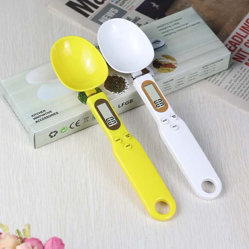 Gold Color Magnetic Handle Digital Food Weight Measuring Spoon for