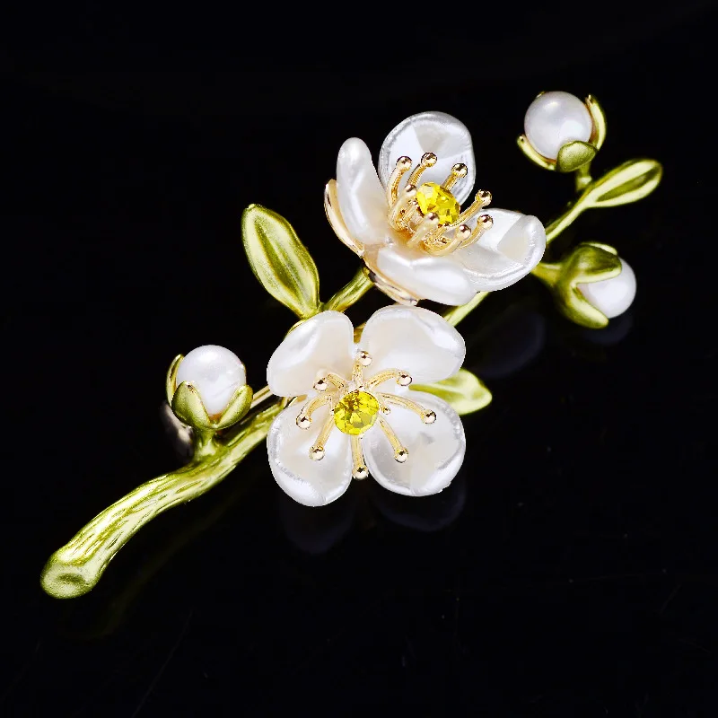 

Plant branch brooch Elegant forest flower brooch High grade plant flower accessories Female jewelry