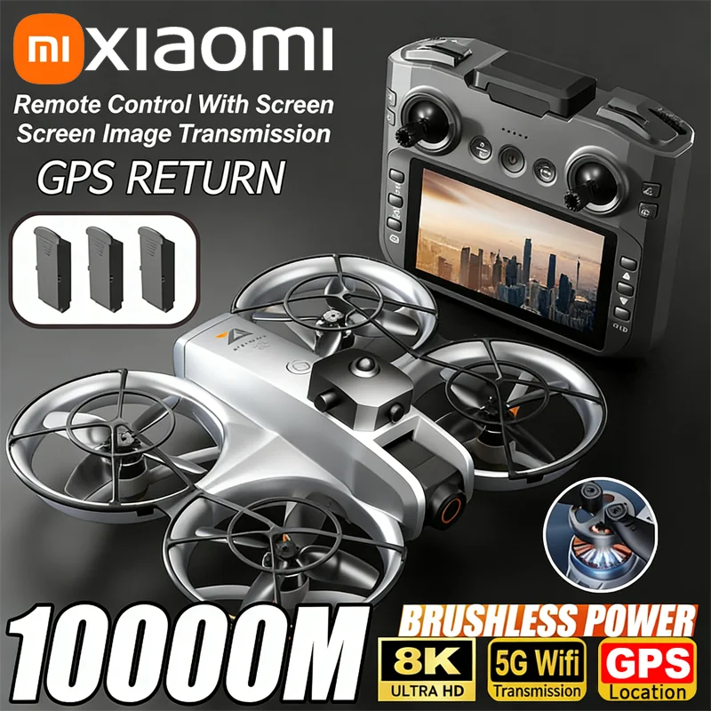 Drone Z4 8K HD avec double caméra, GPS, évitement obstacles, moteur brushless