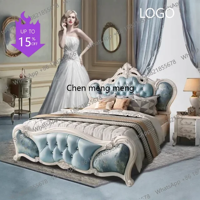 D80 Simple Headboard Double Bed Wood European King Size Living Room Double Bed Princess Modern Cama Matrimonial Bedroom Furnitur 1 D80 Simple Headboard Double Bed Wood European King Size Living Room Double Bed Princess Modern Cama Matrimonial Bedroom Furnitur 1