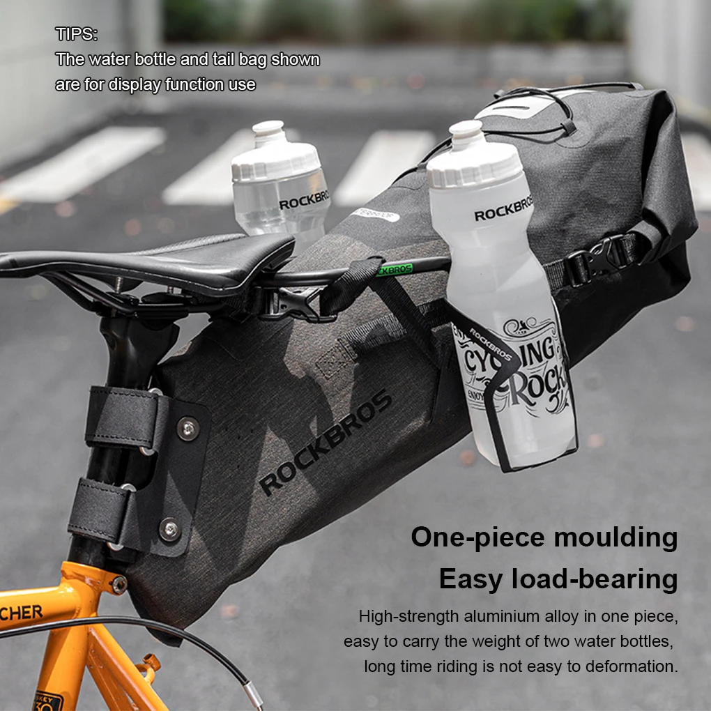 ROCKBROS Bicycles Saddle Bag Stabilizer Bracket Water Bottles Holder Waterproof Support Replacement Outdoor Biking