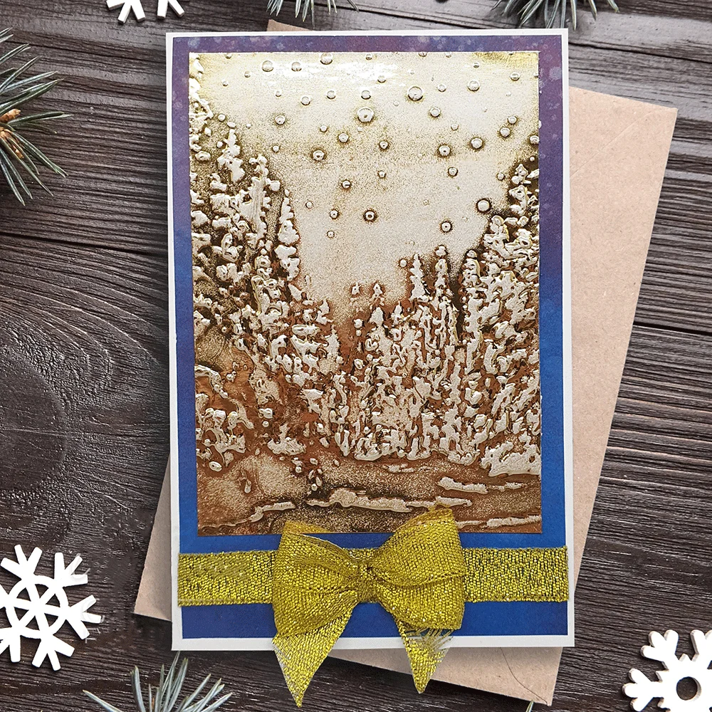 Pine Tree 3D Embossing Folder For Scrapbooking Card Making and Craft Projects White Templates with Texture embossing folder
