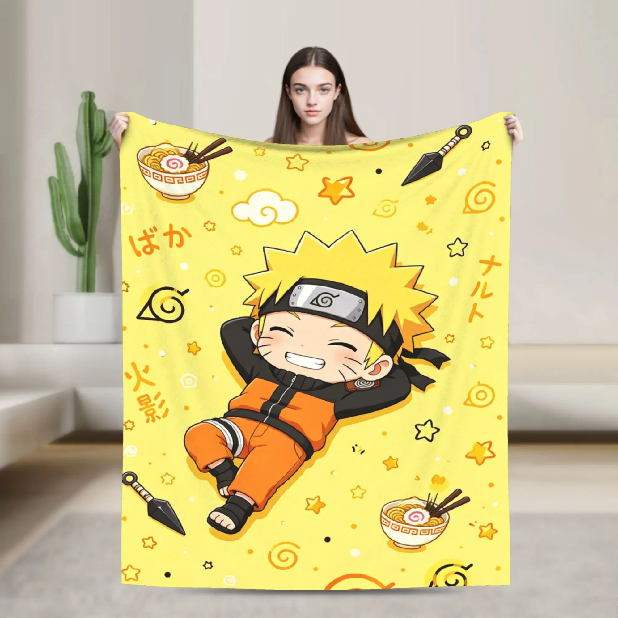 Luxurious Naruto Inspired Soft Fleece Blanket - Warm Flannel Manga Throw