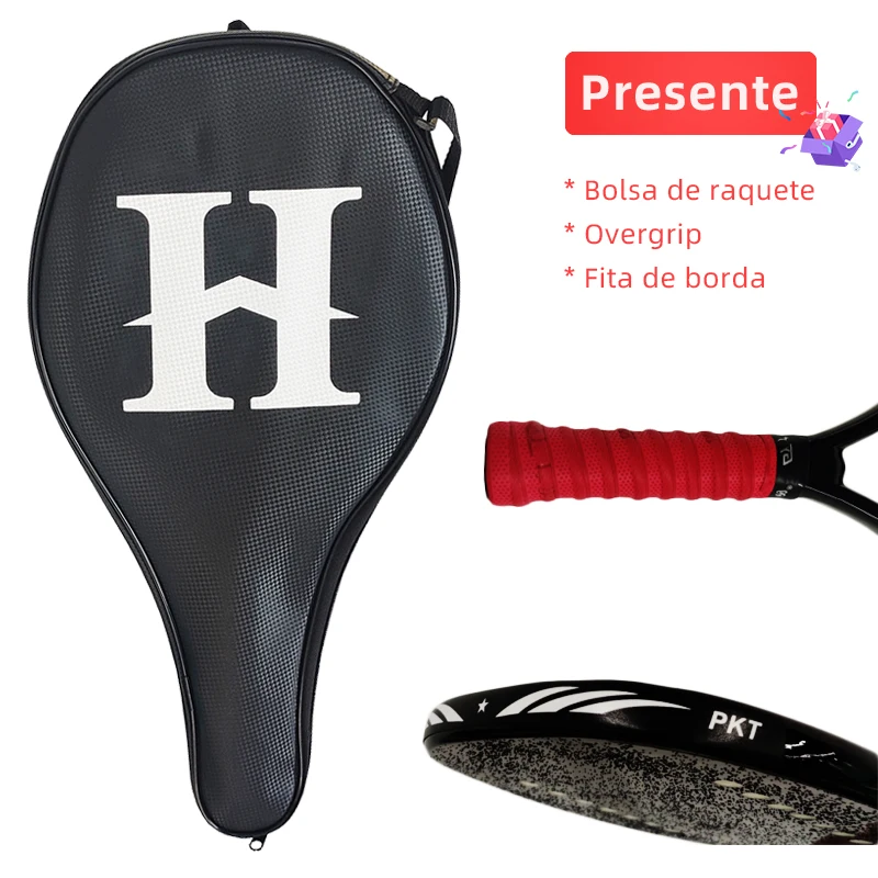Tennis racket HOOWAN Blackshark beach tennis racket carbon professional racket beach tennis 22mm rough surface with cover