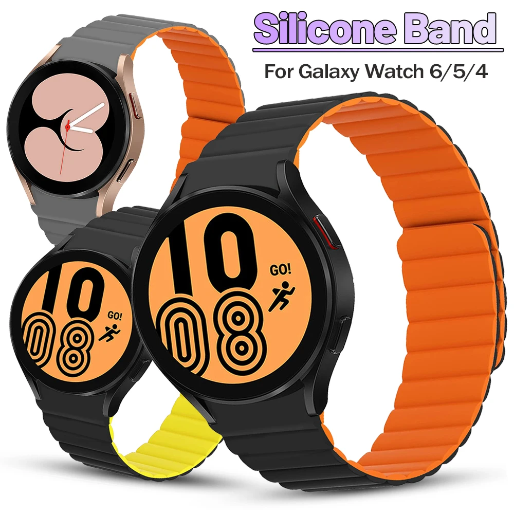 

Silicone Magnetic Loop Strap for Samsung Galaxy Watch 6 Band 6Classic 43Mm 47Mm Watch 5 Pro 45Mm Watch 6 5 4 40Mm 44Mm Watchband