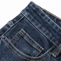 Jean droit extensible pour homme, style vintage, polyvalent, résistant à l'usure, en denim délavé, idéal pour le printemps et l'automne 5