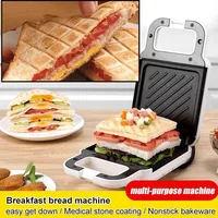 Sandwich machine breakfast machine household frying machine multi-function heating toaster 1