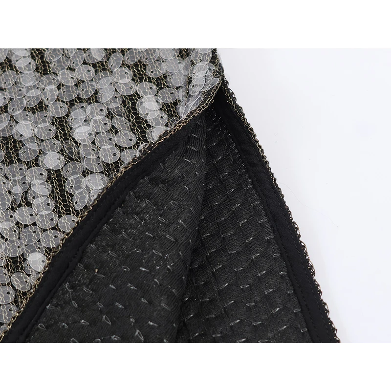 Women Lace Splice Midi Skirt Sequin Elegant Long Skirts 2026 New Fashion Lady Spring Summer Evening Party Skirts ﻿